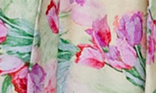 Melloday Floral Print Poplin Midi Dress