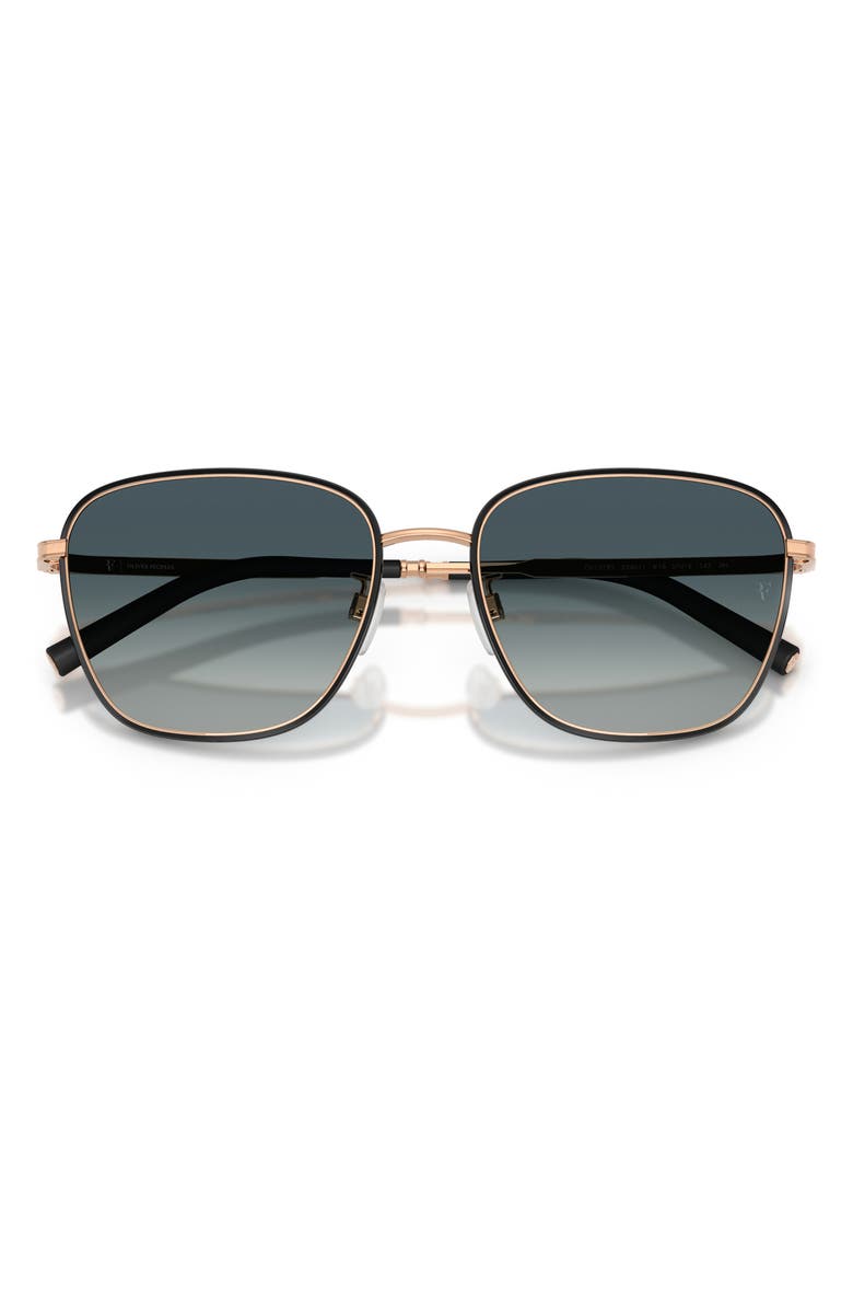 Oliver Peoples 57mm Roger Federer R-18 Square Sunglasses, Alternate, color, Black/ Rose Gold / Grey