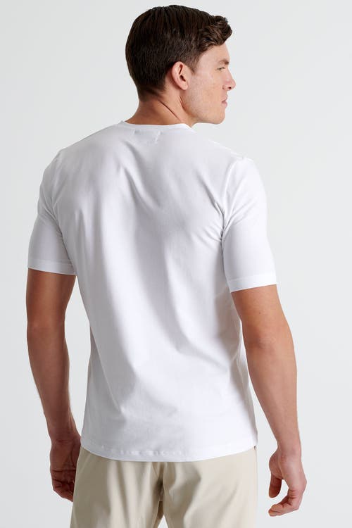 Shan Microfiber V-neck T-shirt In White