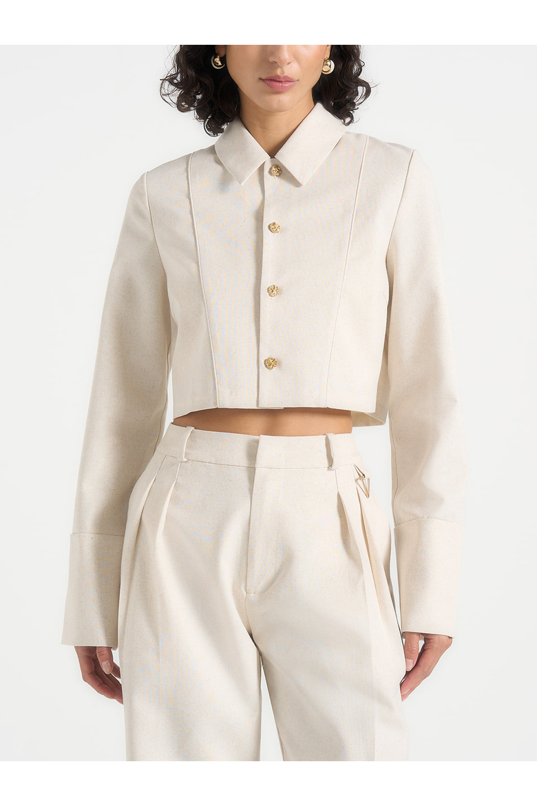 Florine Linen Pintuck Shirt, Main, color, Natural