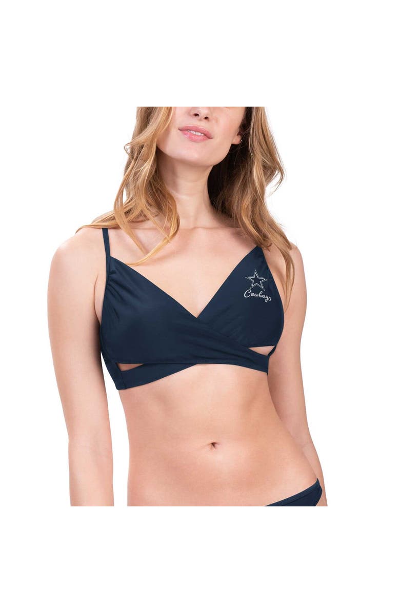 G-III 4HER BY CARL BANKS Women's G-III 4Her by Carl Banks Navy Dallas Cowboys Hall of Fame Bikini Top, Main, color, Navy