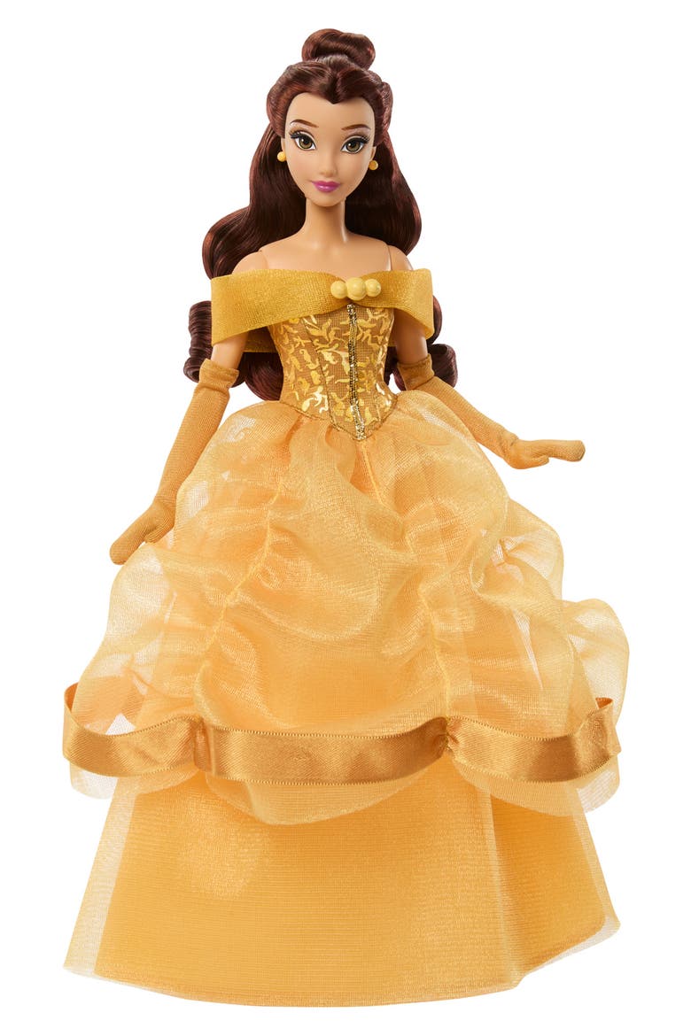 Sparkling Princess Series Belle Fashion Doll with Removable Dress & Accessories, Alternate, color, BELLE