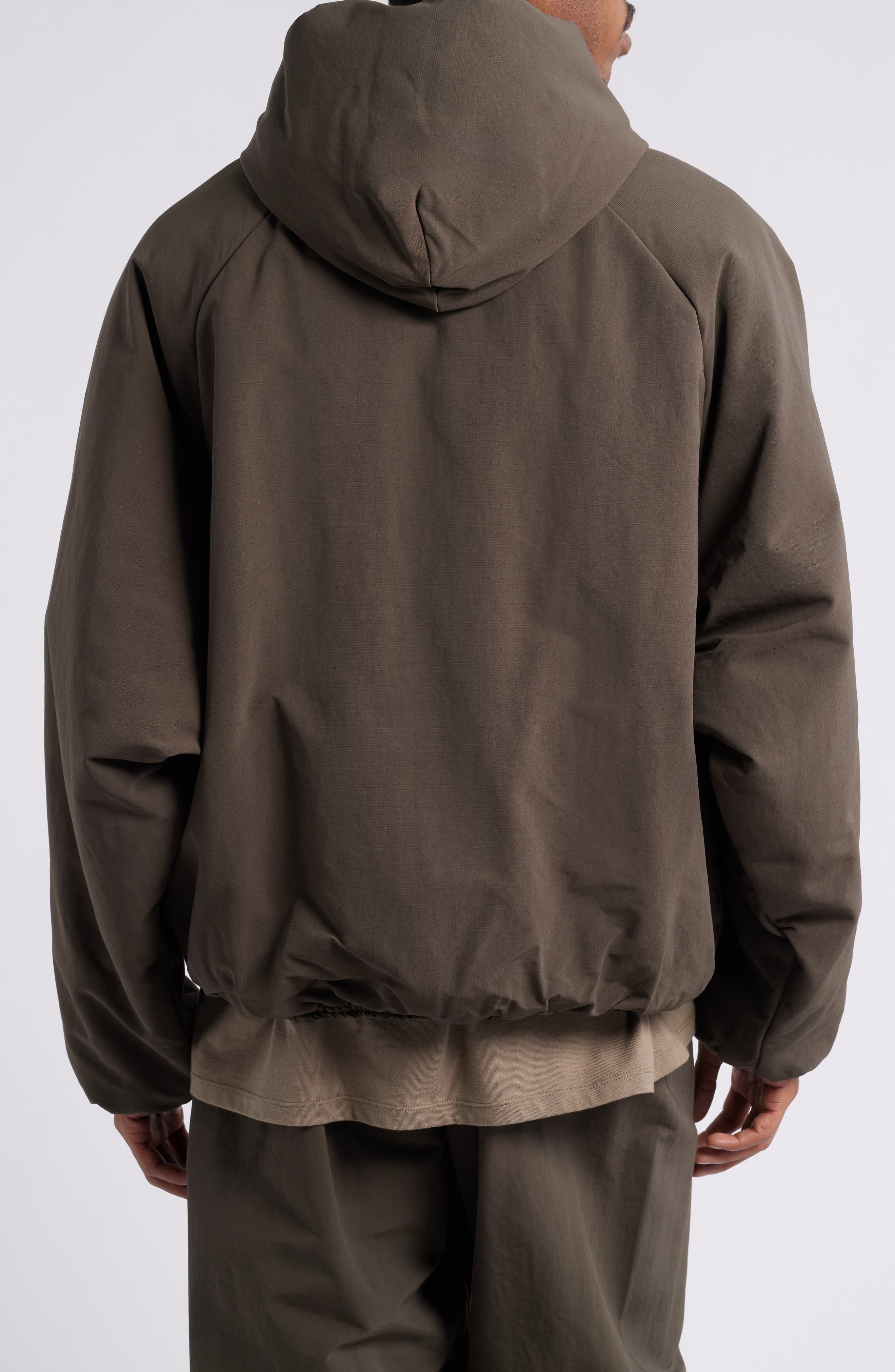 Fear of God Essentials Military Hooded Bomber Jacket (Men) | Nordstrom