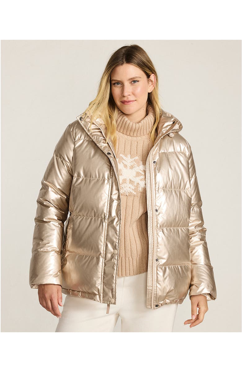 Lands' End Wide Channel 600 Down Puffer Jacket, Alternate, color, Gold Shine