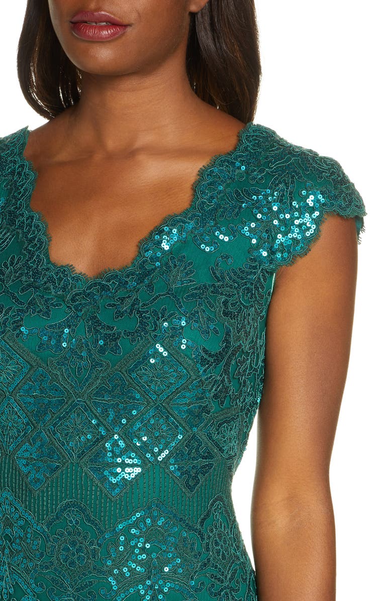 Tadashi Shoji Sequin Lace Cocktail Dress, Alternate, color,