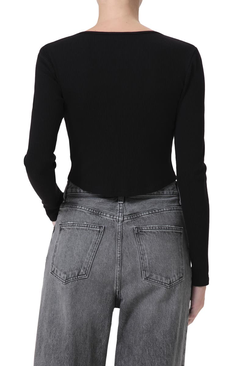 AGOLDE Nova Long Sleeve Crop Rib T-Shirt, Alternate, color, 