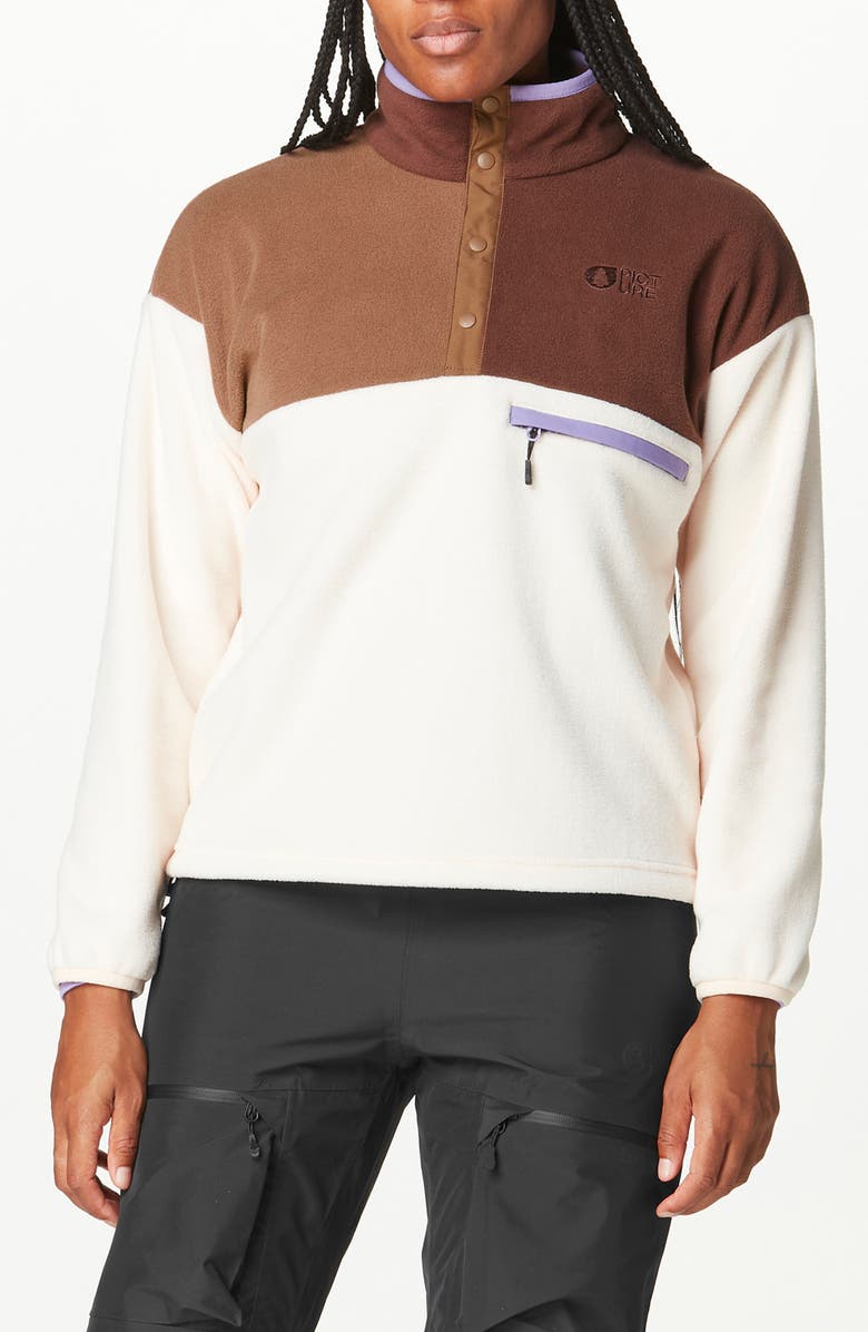 Picture Organic Clothing Arcca Crop Fleece Pullover, Main, color, 
