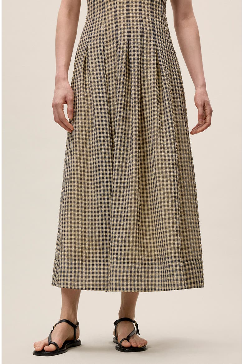 Aster Gingham Dress, Alternate, color, BLUE COMBO