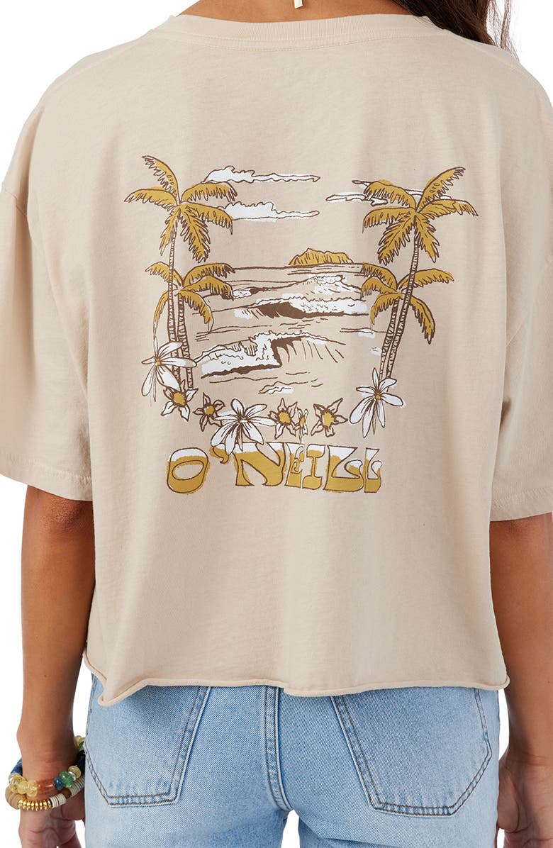 O'Neill Aloha Shore Crop Cotton Graphic T-Shirt, Alternate, color, 