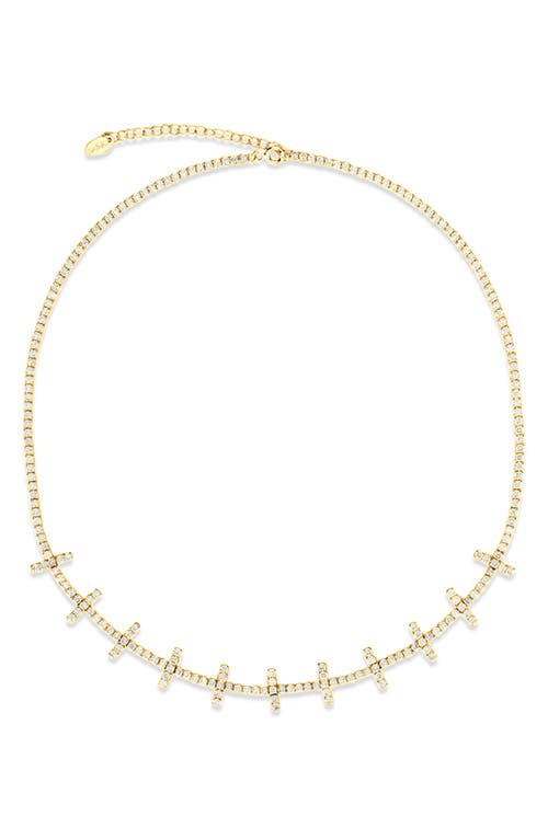 Shymi Women's Bar Tennis Necklace - Gold In Gold
