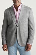 34 Heritage Matteo Slim Fit Grey Mélange Cotton & Linen Piqué Sport Coat