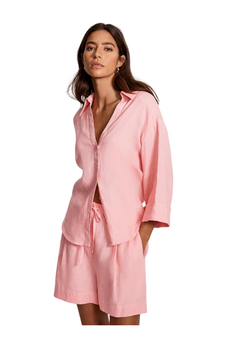 MINT VELVET Linen Resort Top, Alternate, color, Pink