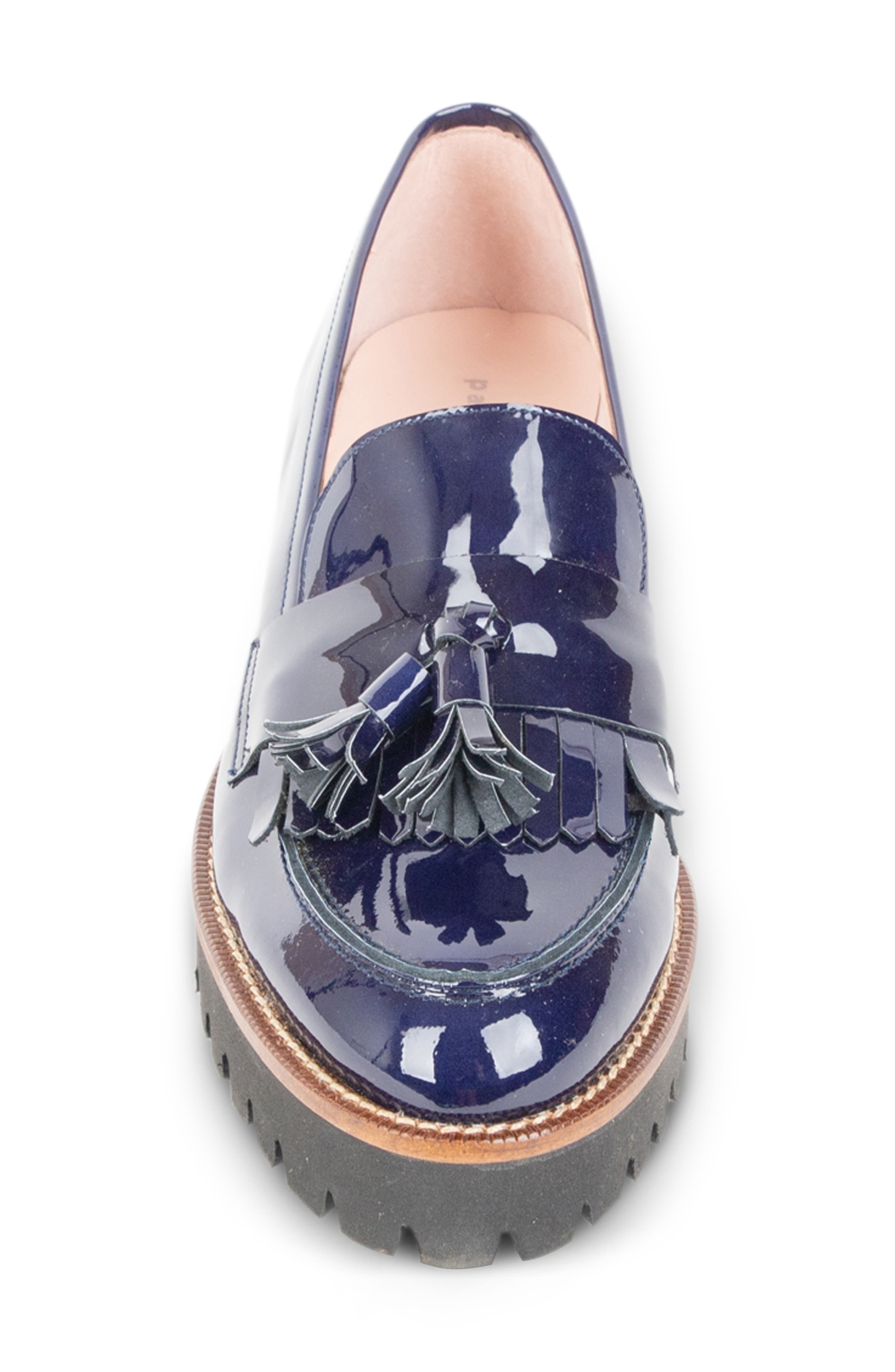Beckham Tassel Lug Loafer, Alternate, color, NAVY PATENT
