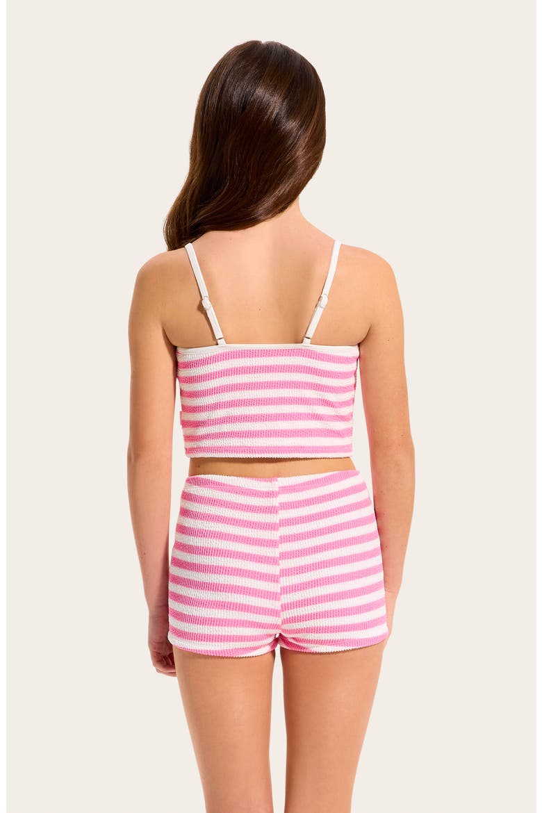 Kids' Textured Two-Piece Swimsuit, Alternate, color, CANDY PINK