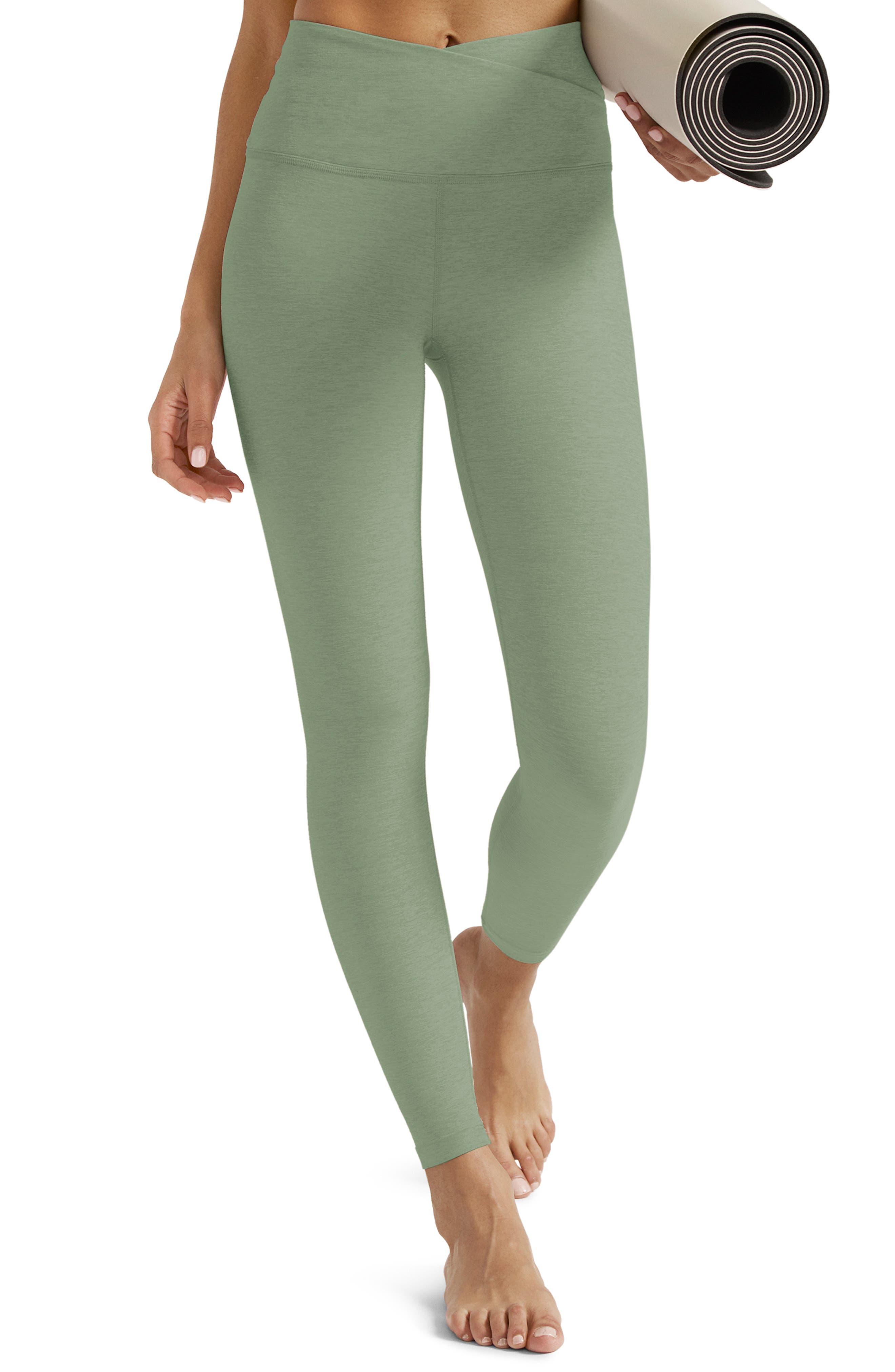 At Your Leisure Space Dye High Waist Midi Leggings