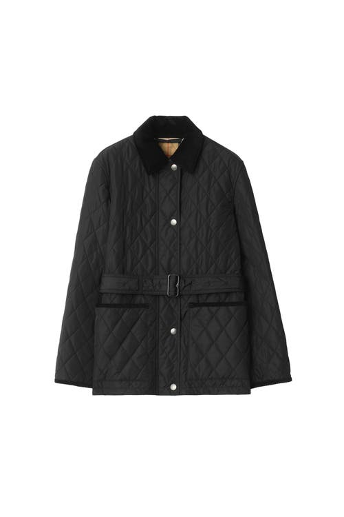 Burberry Quilted Nylon Jacket In Black