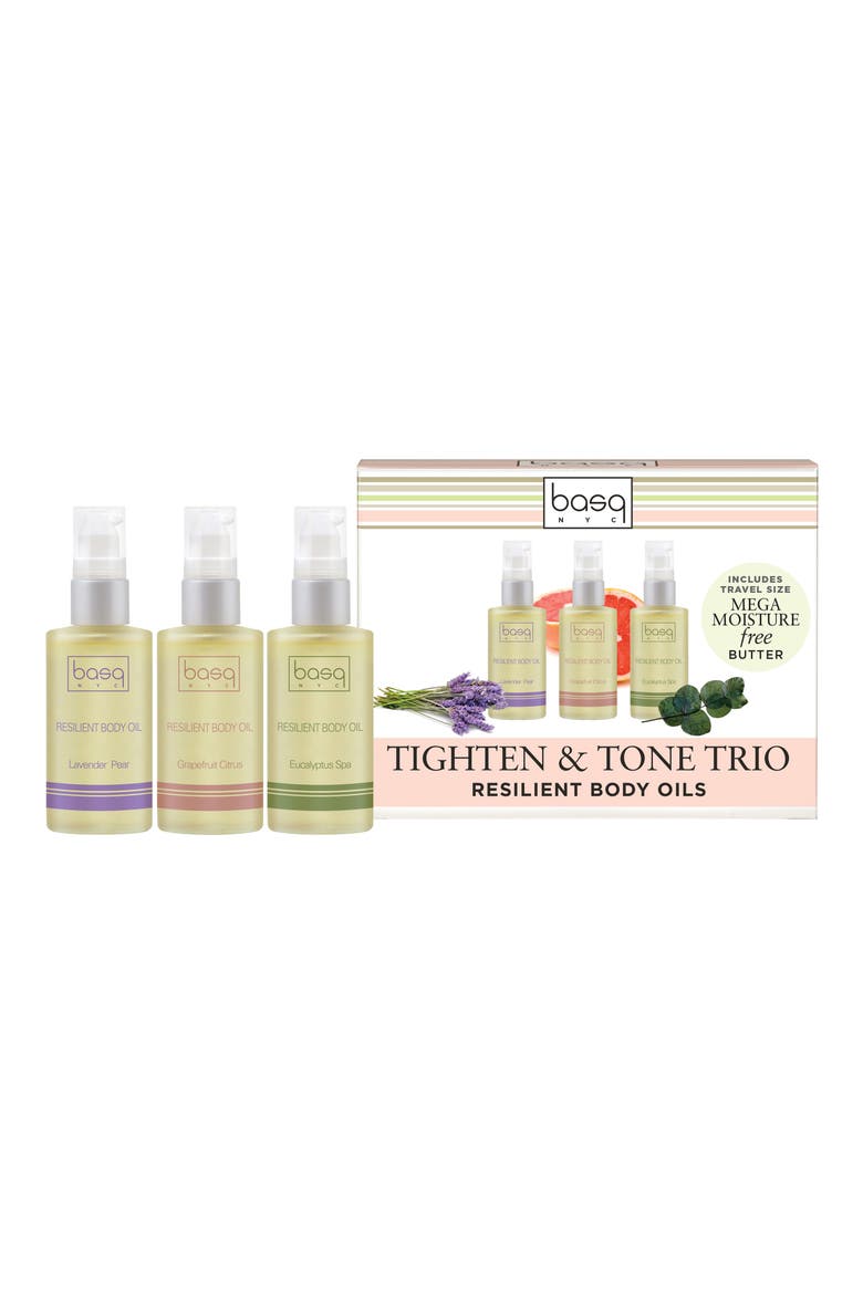 Resilient Body Oil Toning Set, Main, color, WHITE