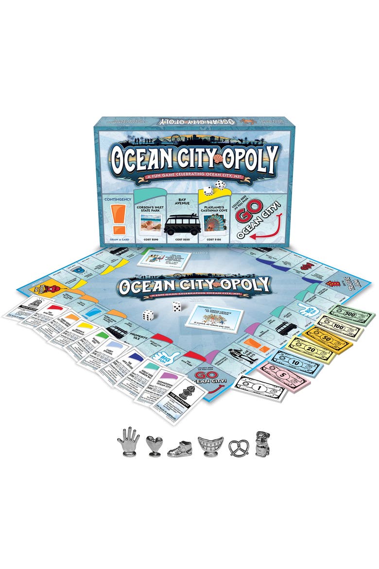 Ocean City Opoly Board Game, Alternate, color, Multicolored