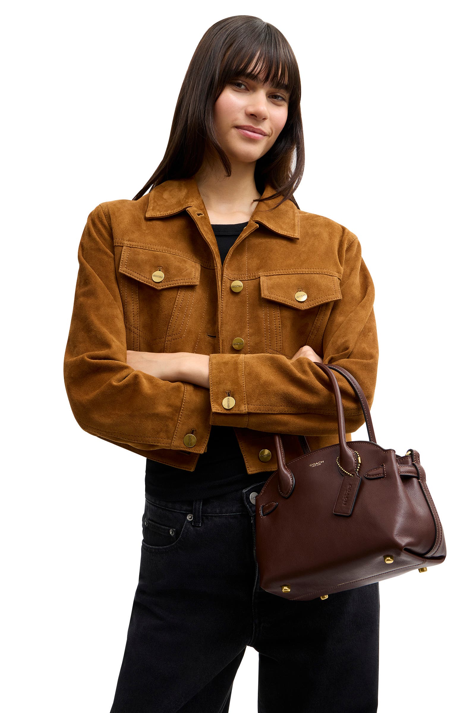Soft Empire 21 Leather Carryall Bag, Alternate, color, B4/MAPLE