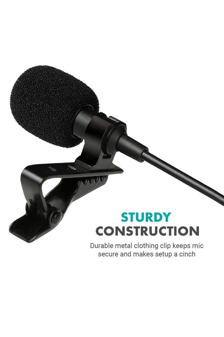 iLav-L Digital Lavalier Omnidirectional Clip on Microphone, Alternate, color, Black