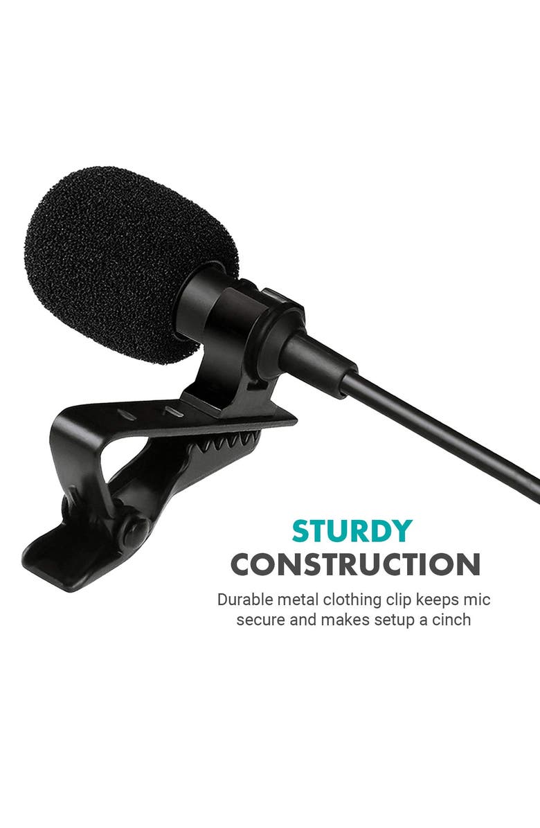 MOVO uLav-L Digital Lavalier Omnidirectional Clip on Microphone with USB-C Connector, Alternate, color, Black