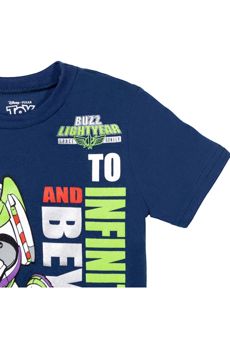 Toy Story Buzz Lightyear T-Shirt & Mesh Shorts Set, Alternate, color, Blue/Gray