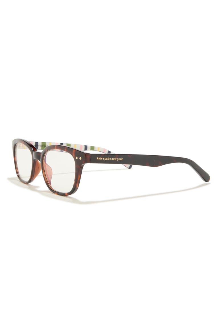 rebecca 49mm square reading glasses, Alternate, color, HAVANA MULTI