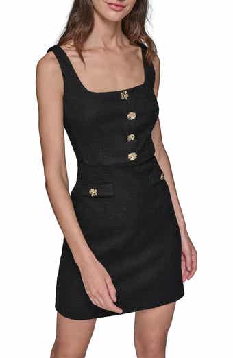 KARL LAGERFELD PARIS Tweed Knit A-Line Dress