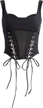 Mistress Rocks Lace-Up Corset Top