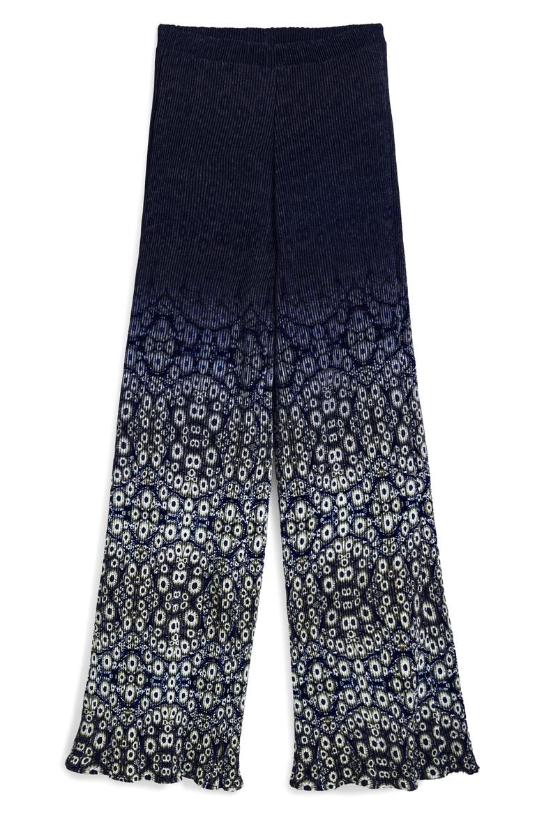 Flare Leg Pull-On Pants, Alternate, color, NAVY BLUE