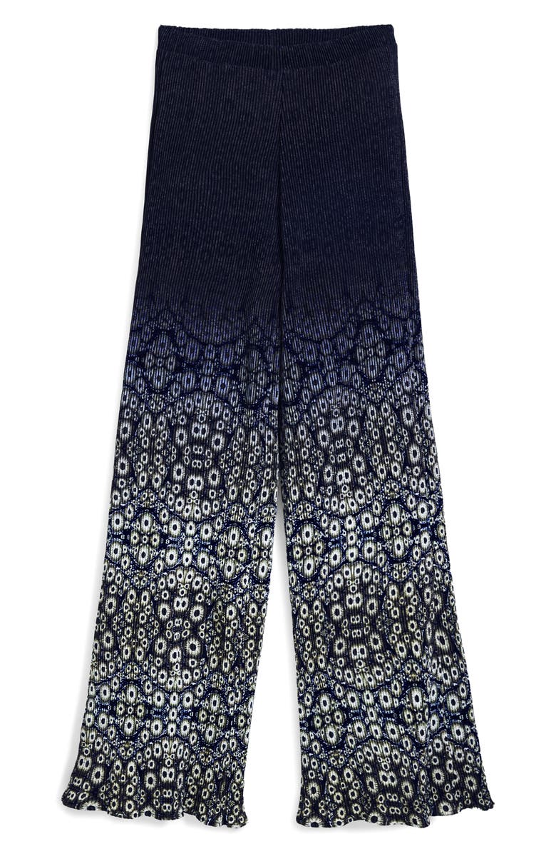 Desigual Flare Leg Pull-On Pants, Alternate, color, Navy Blue