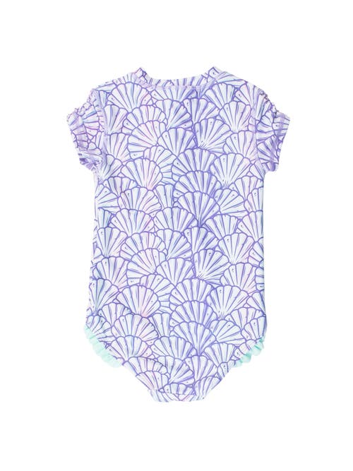 Shop Rufflebutts Girls Short Sleeve Upf50+ One Piece Rash Guard