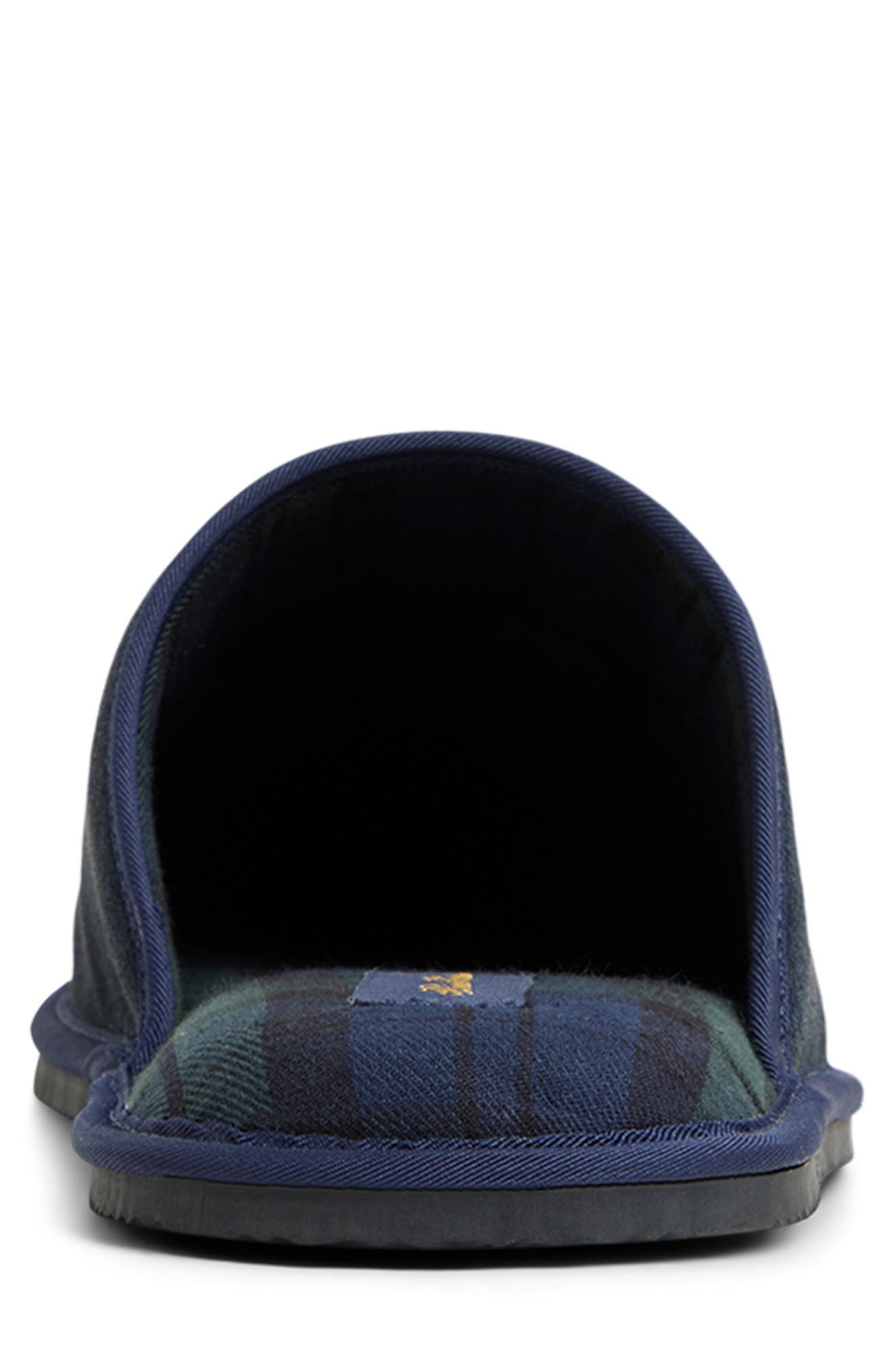 Drew Wool Faux Fur Lined Slipper, Alternate, color, NAVY