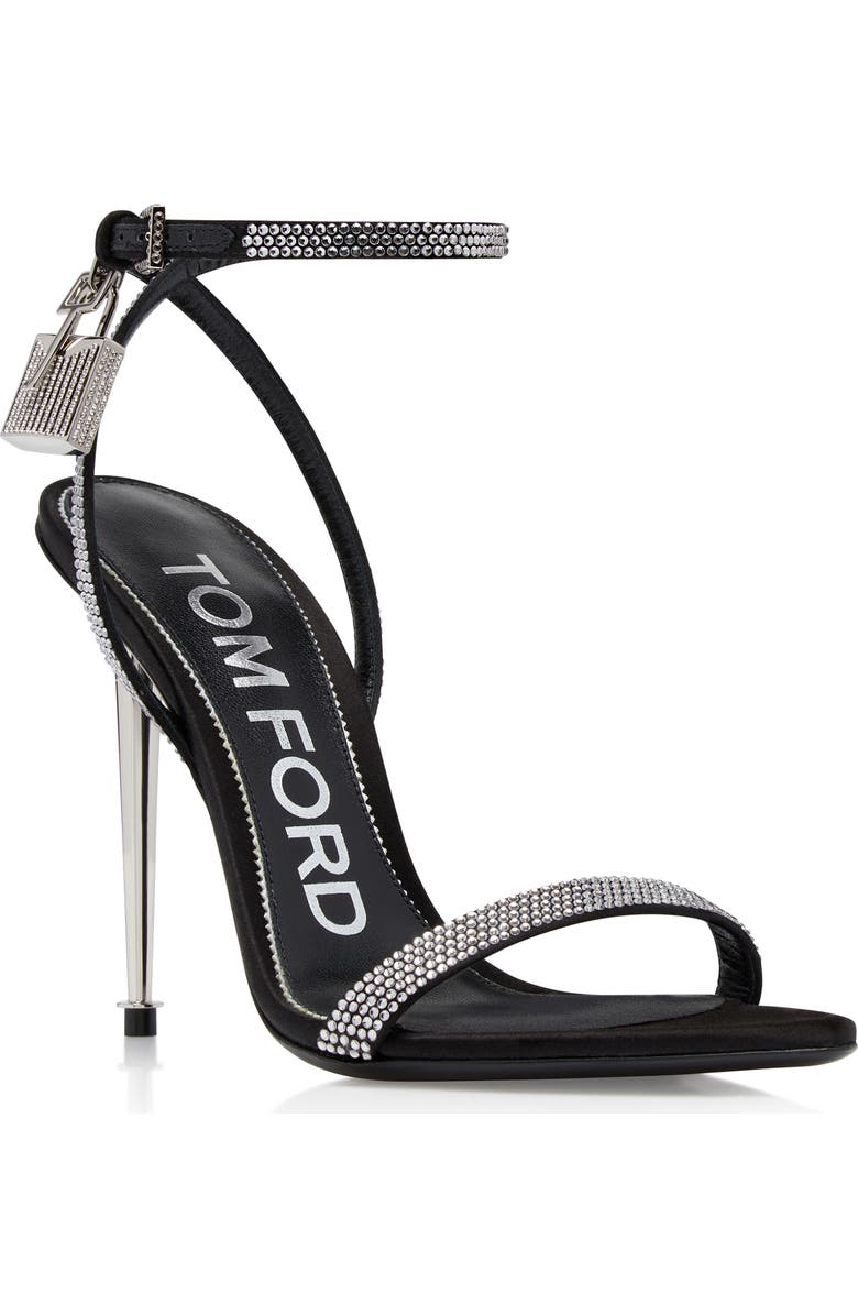 TOM FORD Padlock Naked Crystal Embellished Sandal, Main, color,