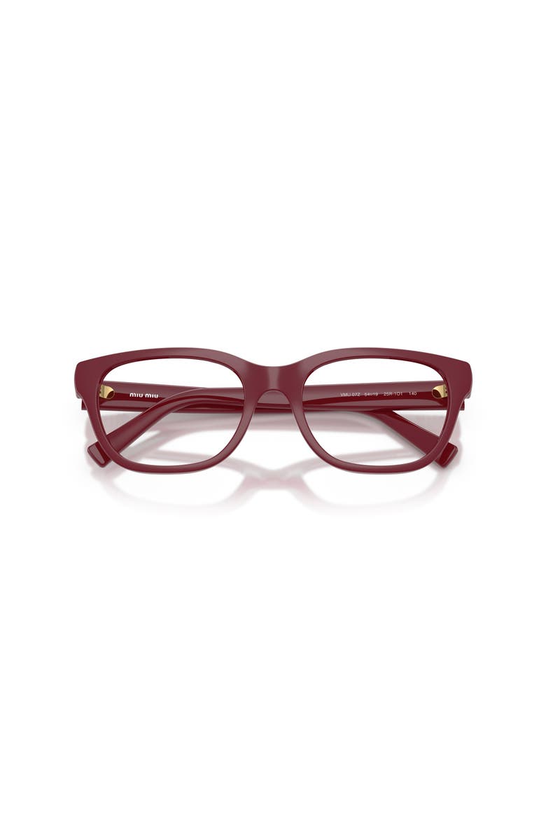 52mm Square optical glasses, Alternate, color, Red