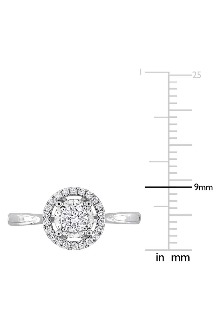 Lab-Grown Diamond Floating Halo Ring 14k, Alternate, color, White Gold
