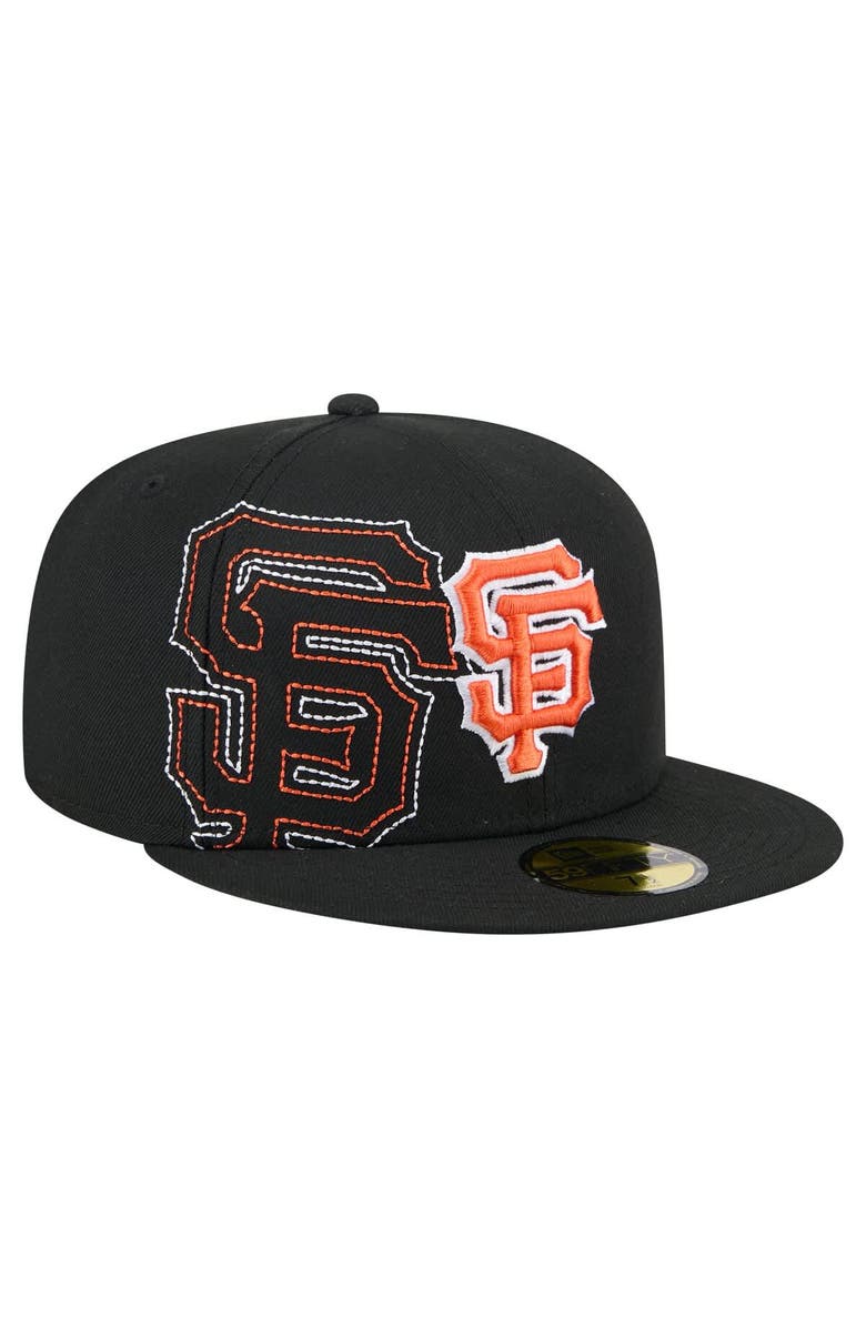 New Era Men's New Era Black San Francisco Giants Yarn Stitch 59FIFTY Fitted Hat, Alternate, color, Black