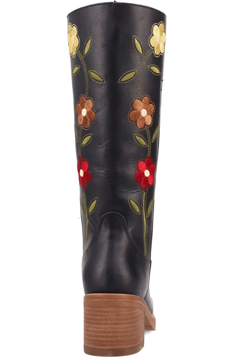Dingo Bloom Embroidered Boot, Alternate, color, Black