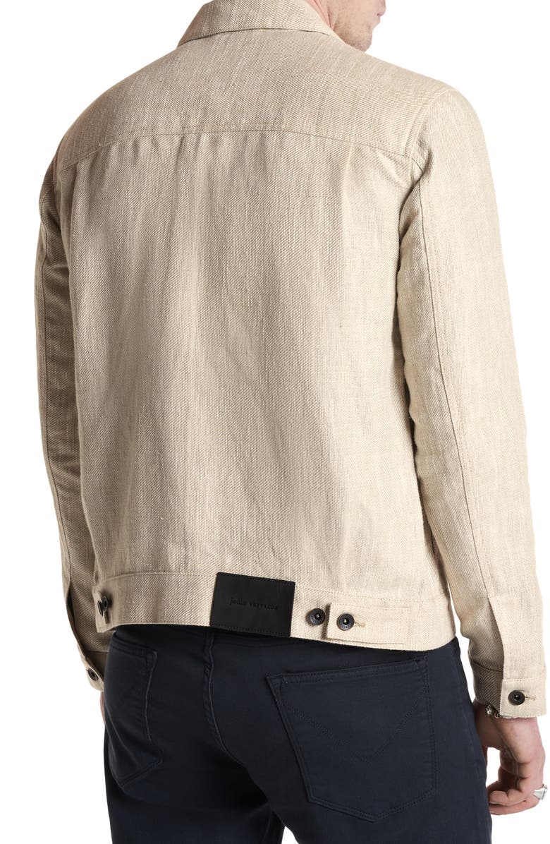 John Varvatos Drew Linen & Cotton Trucker Jacket, Alternate, color,