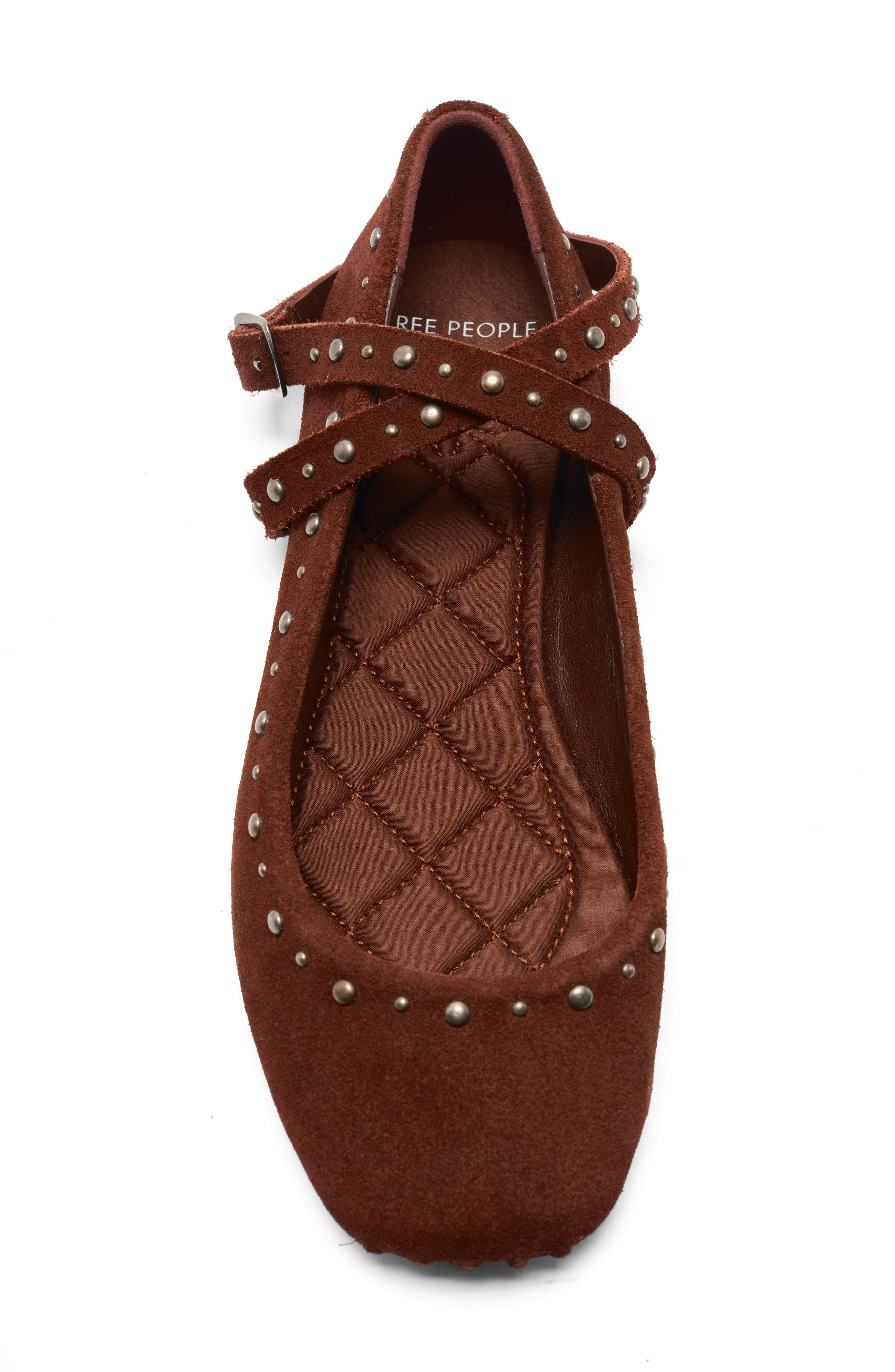 Grace Ankle Strap Ballet Flat, Alternate, color, PORT ROYALE SUEDE