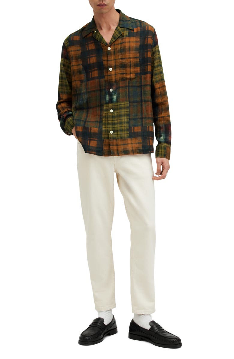 AllSaints Carreaux Plaid Button-Up Shirt, Alternate, color,