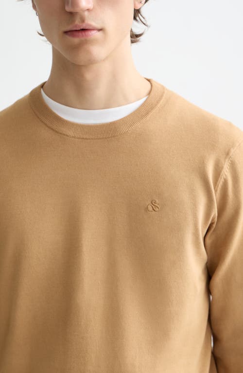 Scotch & Soda Core Crewneck Pullover In Brown