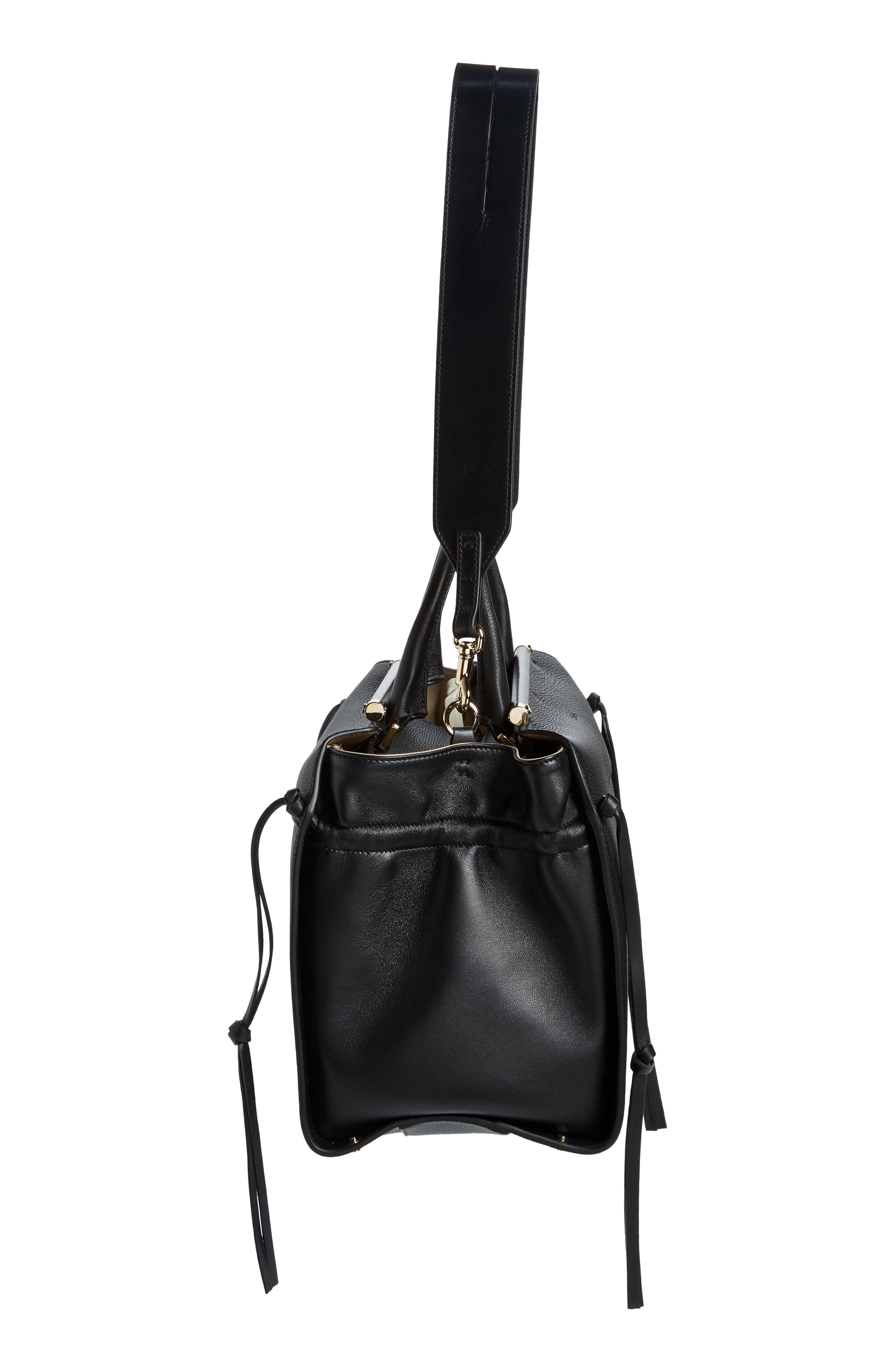 Chloé Steph Grained Leather Satchel, Alternate, color, 