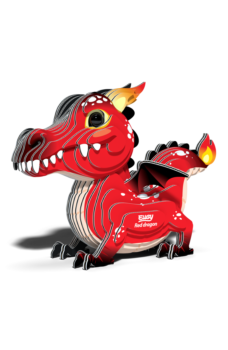 Eugy Puzzles Red Dragon  3D Puzzle, Alternate, color, NO COLOR