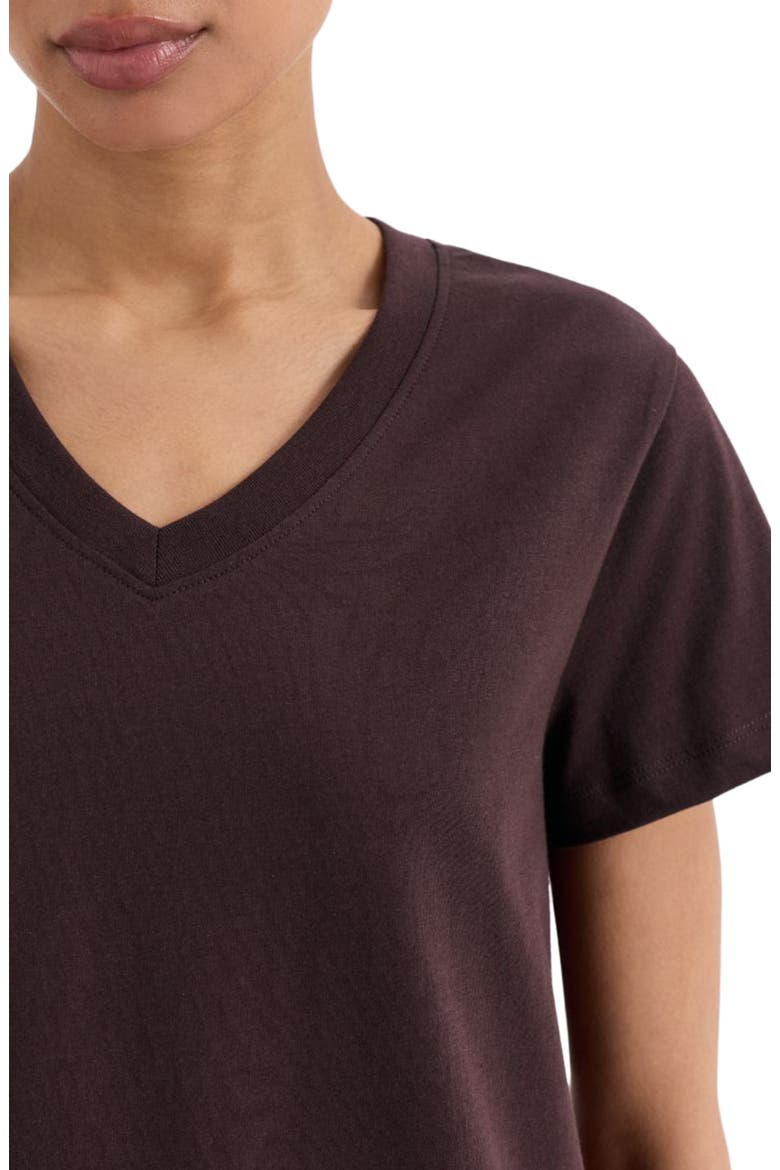 Organic Cotton Softspun Essential V-Neck Tee, Alternate, color, Plum