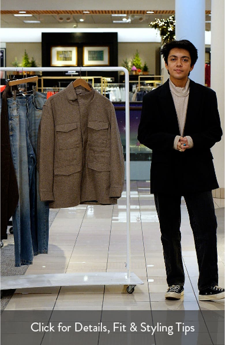 Felted Wool Blend Field Jacket, sales video thumbnail