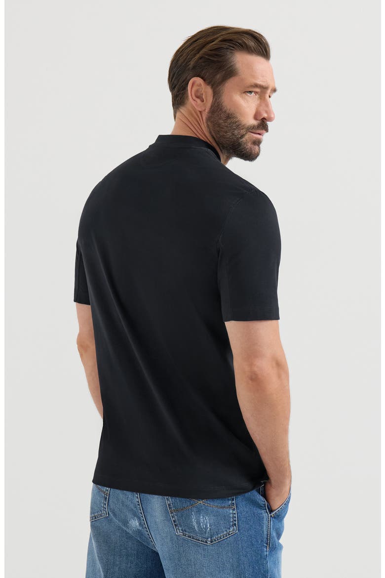 Cotton jersey V-neck T-shirt, Alternate, color, Navy Blue