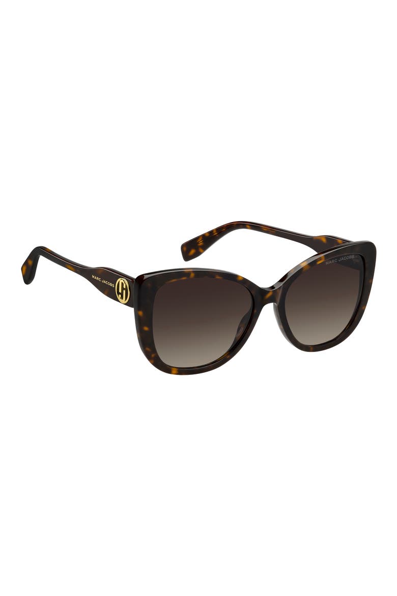 55mm Gradient Cat Eye Sunglasses, Alternate, color, HAVANA/ BROWN