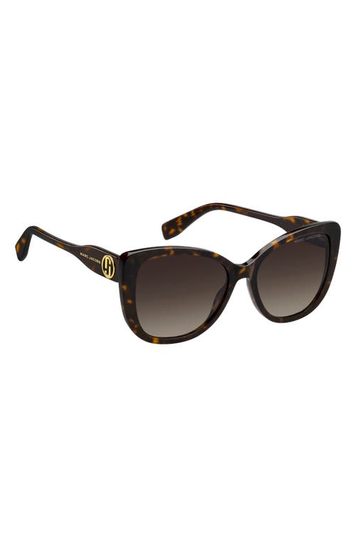 Marc Jacobs 55mm Gradient Cat Eye Sunglasses In Brown