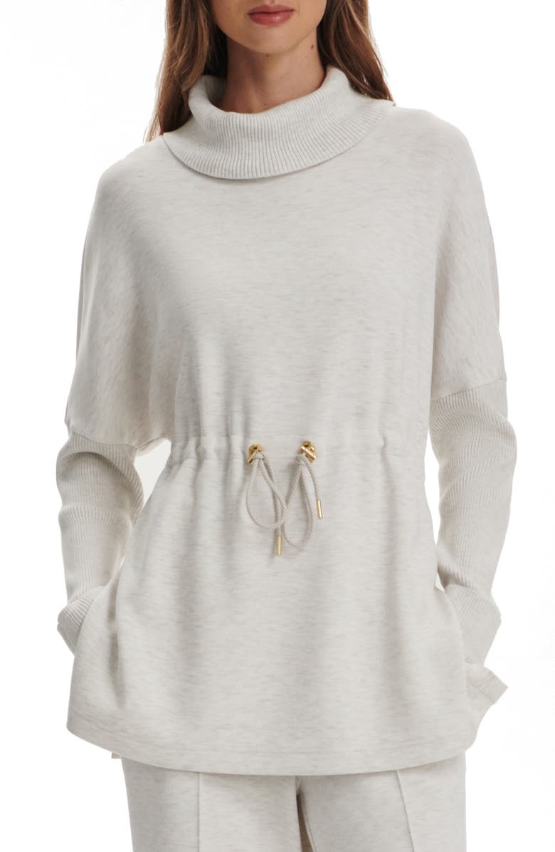 Varley Ethel DoubleSoft<sup>®</sup> CInch Waist Sweatshirt, Main, color, Ivory Marl